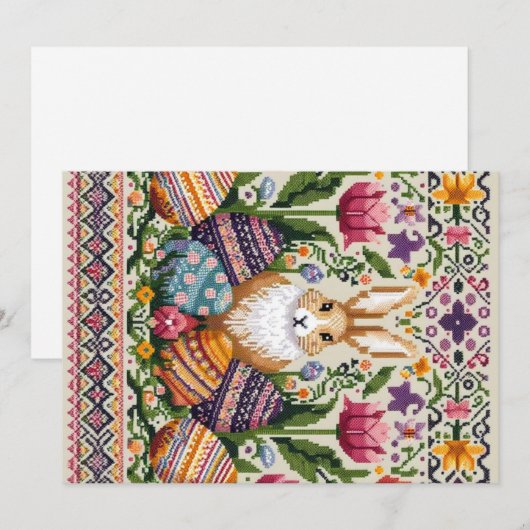 Schattige/Kleurrijke Lente/Paasbeurs Isle Feestdagenkaart (Voorkant / Achterkant)