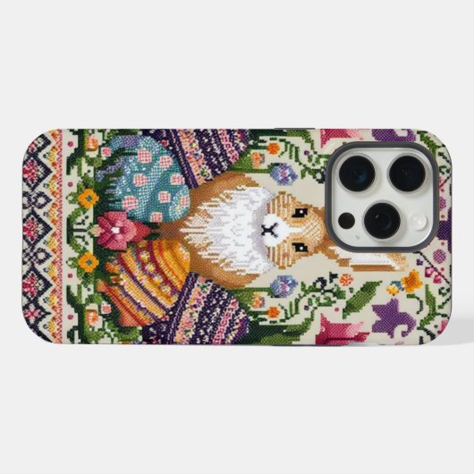 Schattige/Kleurrijke Lente/Paasbeurs Isle iPhone Hoesje (Achterkant horizontaal)