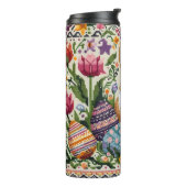 Schattige/Kleurrijke Lente/Paasbeurs Isle Thermosbeker (Gedraaid links)