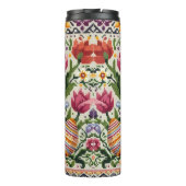 Schattige/Kleurrijke Lente/Paasbeurs Isle Thermosbeker (Achterkant)