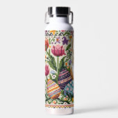 Schattige/Kleurrijke Lente/Paasbeurs Isle Waterfles (Voorkant)