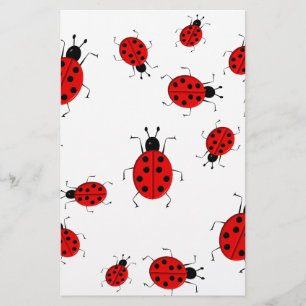 Schattige kleurrijke lieveheersbeestjes clip art briefpapier