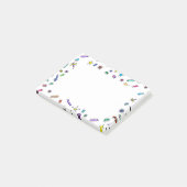 Schattige Kleurrijke Mini Bugs en Mini Beestjes Post-it® Notes (Schuin)