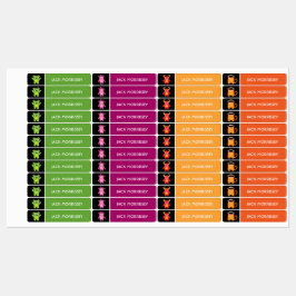 Schattige Kleurrijke Monsters Kinderen Naam Labels