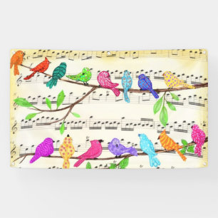 Schattige Kleurrijke Muzikale Vogels Symfonie - Ge Spandoek