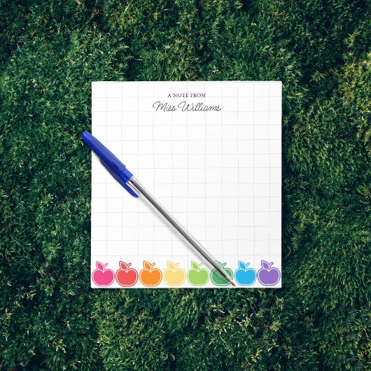 Schattige Kleurrijke Onderwijsappel Persoonlijke N Notitieblok