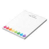 Schattige Kleurrijke Onderwijsappel Persoonlijke N Notitieblok (Linkerzijde)