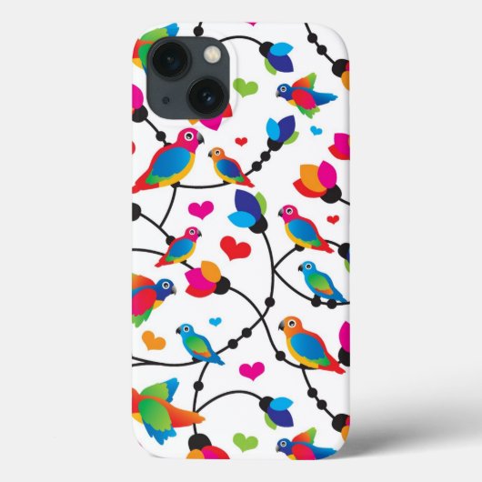 schattige, kleurrijke papegaaivogel Case-Mate iPhone case (Achterkant)