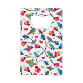 schattige, kleurrijke papegaaivogel creditkaart flessenopener (Voorkant)