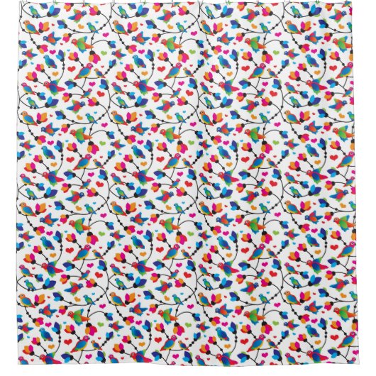 schattige, kleurrijke papegaaivogel douchegordijn (Voorkant)