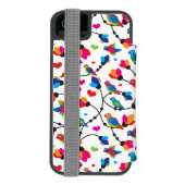 schattige, kleurrijke papegaaivogel incipio iPhone portemonnee hoesje (Agenda Achterkant)