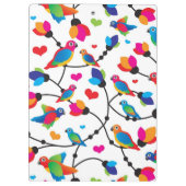 schattige, kleurrijke papegaaivogel klembord (Achterkant)