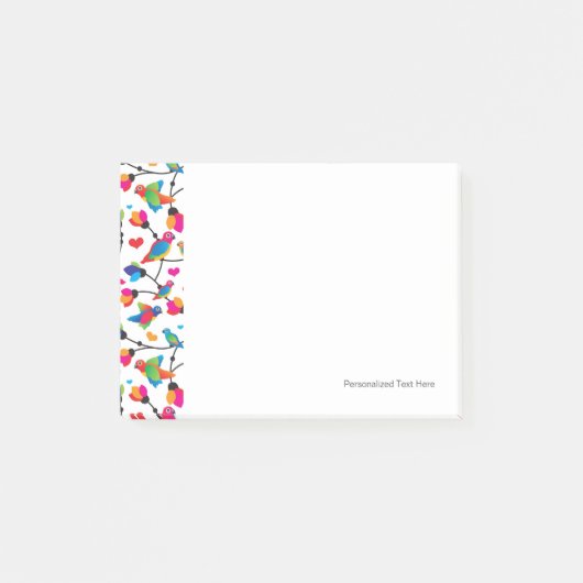 schattige, kleurrijke papegaaivogel post-it® notes (Voorkant)