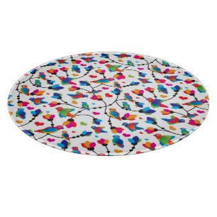 schattige, kleurrijke papegaaivogel snijplank