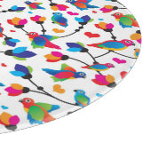 schattige, kleurrijke papegaaivogel snijplank (Hoek)