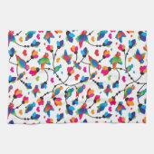 schattige, kleurrijke papegaaivogel theedoek (Horizontaal)