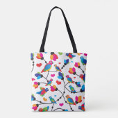 schattige, kleurrijke papegaaivogel tote bag (Achterkant)