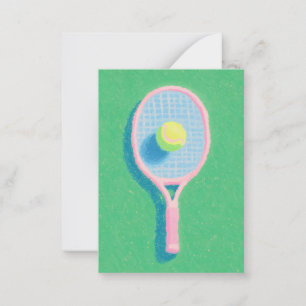 Schattige Kleurrijke Pastel Preppy Tennis Notitiek Notitiekaartje
