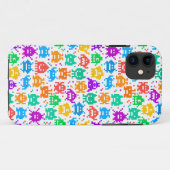 Schattige kleurrijke pixelachtige monster patronen Case-Mate iPhone case (Achterkant (horizontaal))