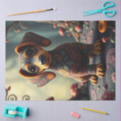 Schattige kleurrijke puppy tissuepapier (Craft)