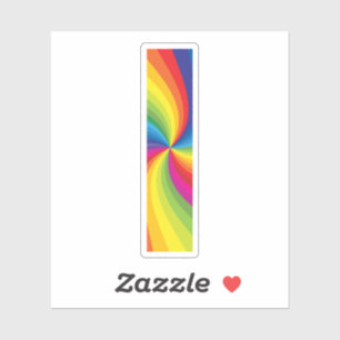 Schattige Kleurrijke Regenboog Alfabet I Sticker