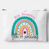 Schattige Kleurrijke Regenboog Cadeaus voor Lerare Etui (Achterkant)