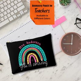 Schattige Kleurrijke Regenboog Cadeaus voor Lerare Etui