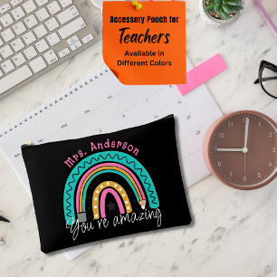 Schattige Kleurrijke Regenboog Cadeaus voor Lerare Etui