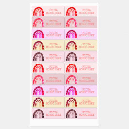 Schattige Kleurrijke Regenboog Kindernaam Labels