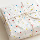 Schattige Kleurrijke Regenboog Polka Dot Confetti  Tissuepapier