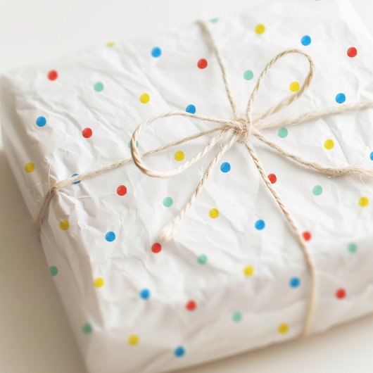 Schattige Kleurrijke Regenboog Polka Dot Confetti  Tissuepapier