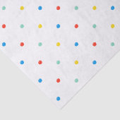 Schattige Kleurrijke Regenboog Polka Dot Confetti  Tissuepapier (Detail)