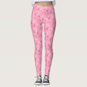 Schattige Kleurrijke Roze Vrouwen Broek Leggings (Voorkant)