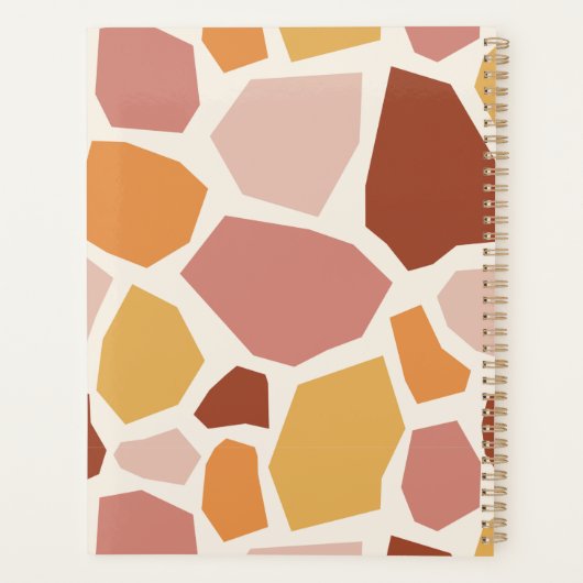 Schattige kleurrijke stenen planner (Achterkant)