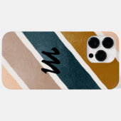 Schattige kleurrijke strepen Blauwgroen bruine aar Case-Mate iPhone Case (Achterkant (horizontaal))