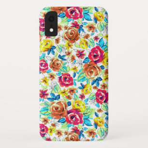 Schattige kleurrijke vintage rozen patronen Case-Mate iPhone case
