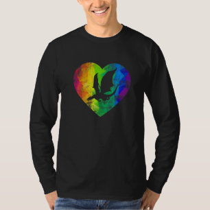 Schattige Kleurrijke Vliegende Draak Hart Mythisch T-shirt