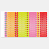 Schattige Kleurrijke Vlinder Kinderen Naam Labels (Vel)