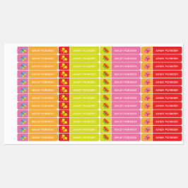 Schattige Kleurrijke Vlinder Kindernaam Labels