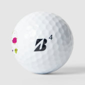 Schattige kleurrijke vogels golfballen (Logo)