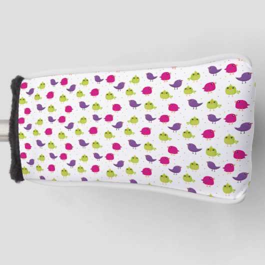 Schattige kleurrijke vogels golfheadcover (Voorkant)