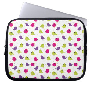 Schattige kleurrijke vogels laptop sleeve