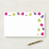 Schattige kleurrijke vogels post-it® notes (Op bureau)