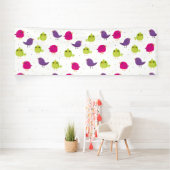 Schattige kleurrijke vogels spandoek (Insitu)