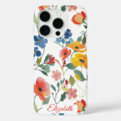 Schattige Kleurrijke Waterverf Ditsy Flowers Case-Mate iPhone Case (Achterkant)
