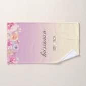 Schattige kleurrijke Waterverf Flowers Bad Handdoek (Handdoek)