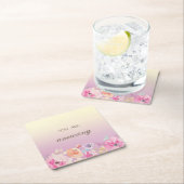 Schattige kleurrijke Waterverf Flowers Kartonnen Onderzetters (Insitu)