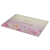 Schattige kleurrijke Waterverf Flowers Snijplank (Hoek)