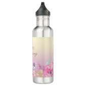 Schattige kleurrijke Waterverf Flowers Waterfles (Rechts)