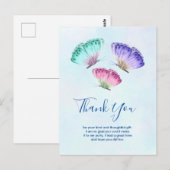 Schattige Kleurrijke Waterverf Vlinders Dank Je Briefkaart (Voorkant / Achterkant)